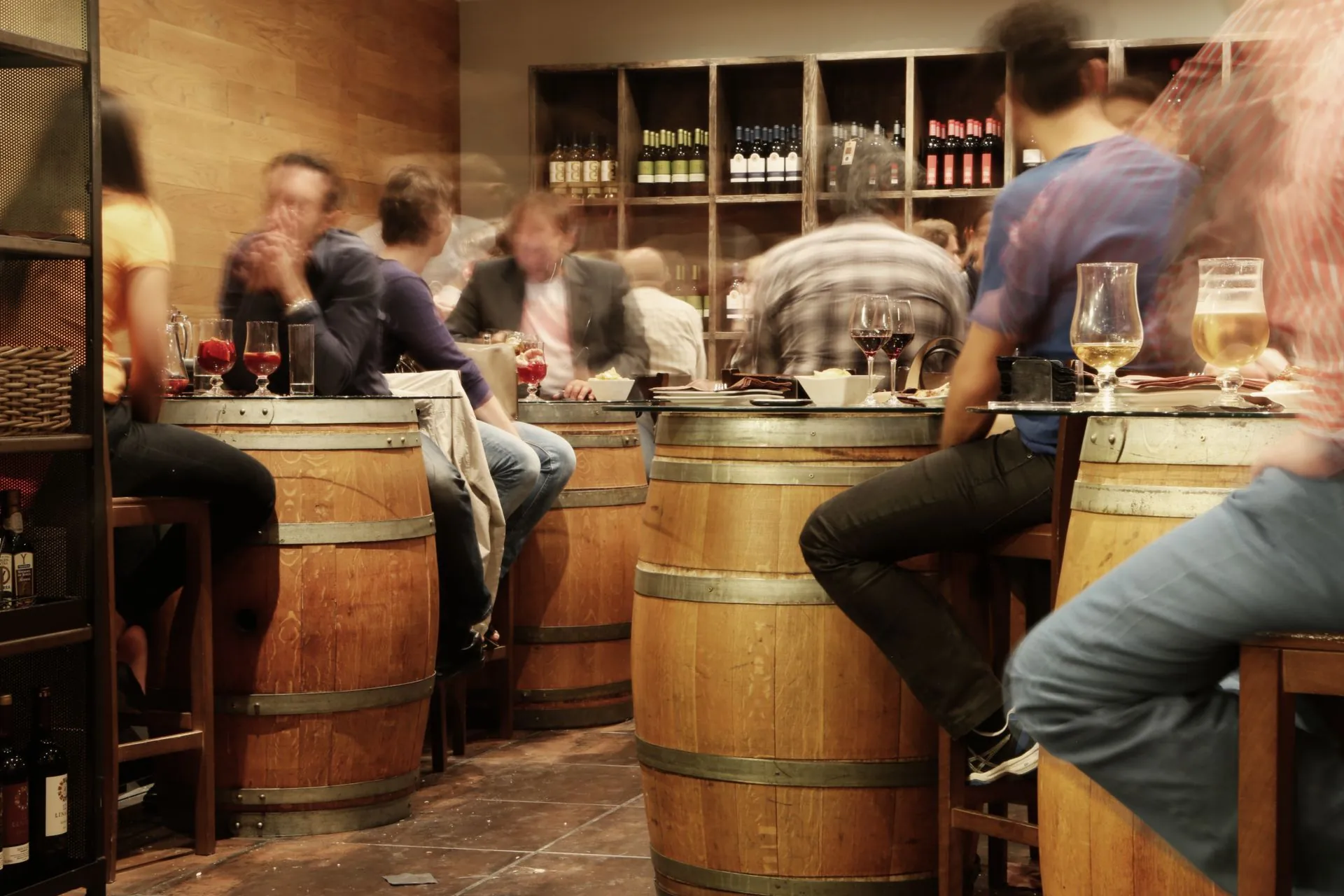 The bar at the meetup venue