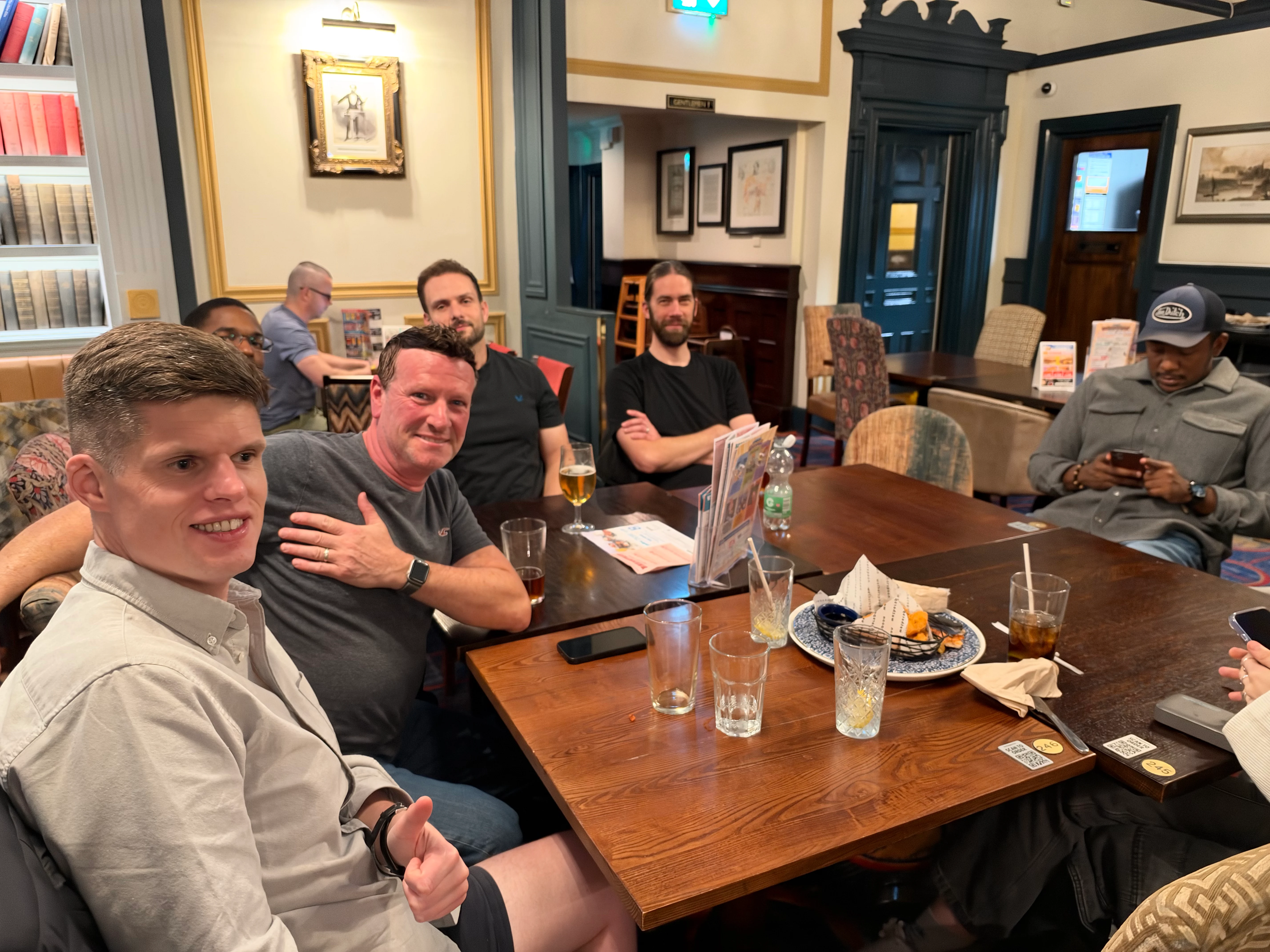 The bar at the meetup venue